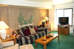 Mammoth Lakes Vacation Rental Sunshine Village 177  - Living Room has a Flat Screen TV